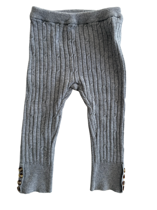 ZARA Hose Strick grau 74/80