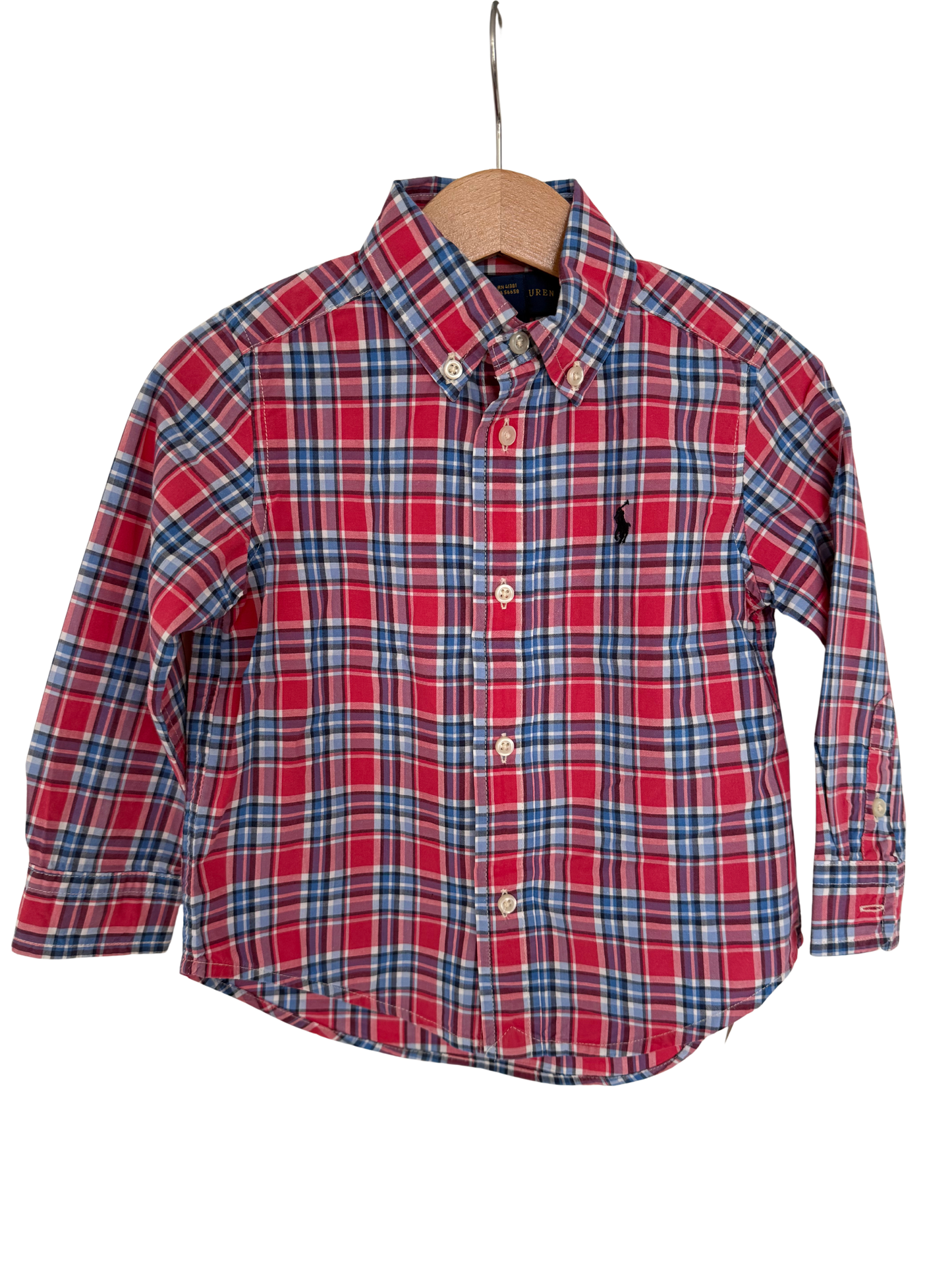 RALPH LAUREN Hemd rot blau kariert 92