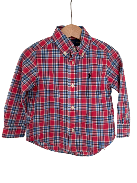 RALPH LAUREN Hemd rot blau kariert 92