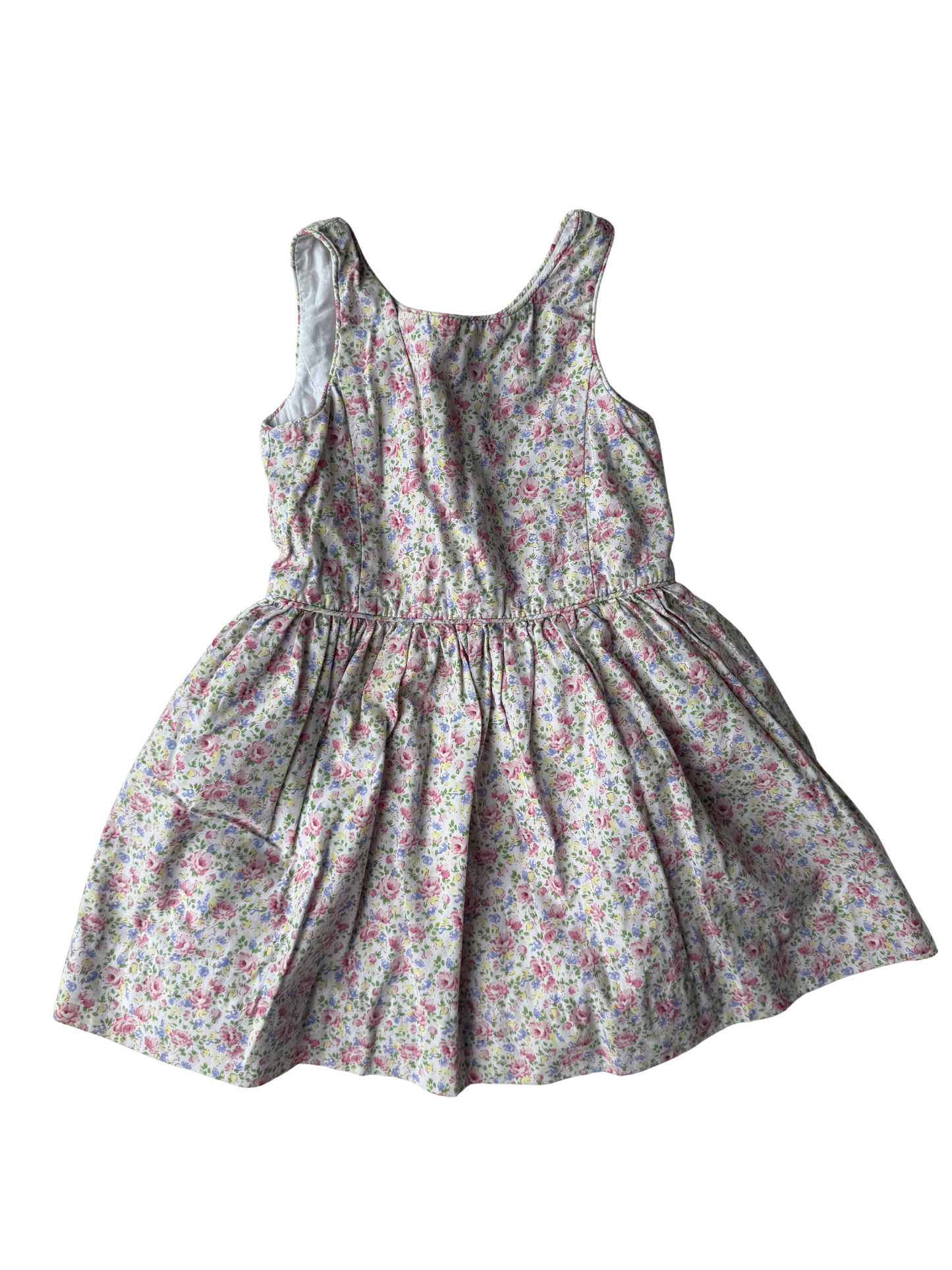RALPH LAUREN Sommerkleid Streublumen rosa bunt 92