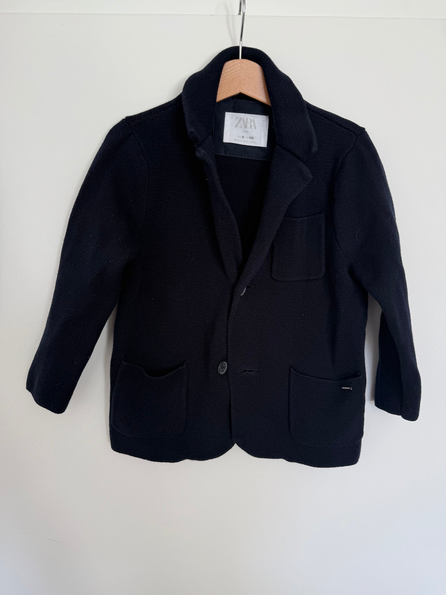 ZARA Blazer Jersey dunkelblau 116