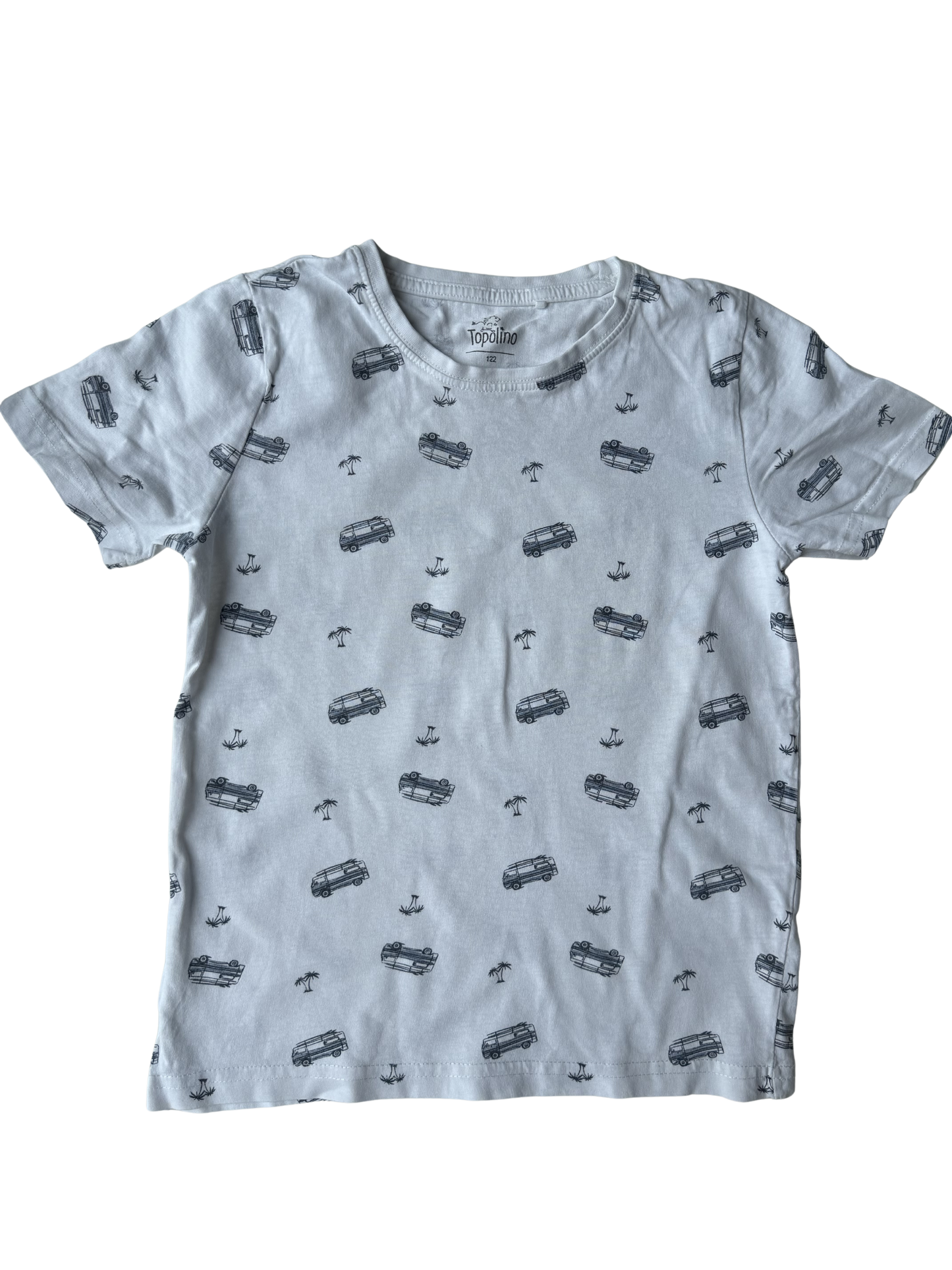 TOPOLINO T-Shirt Bullis weiß blau 122