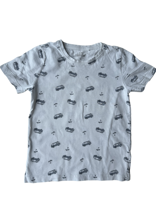 TOPOLINO T-Shirt Bullis weiß blau 122
