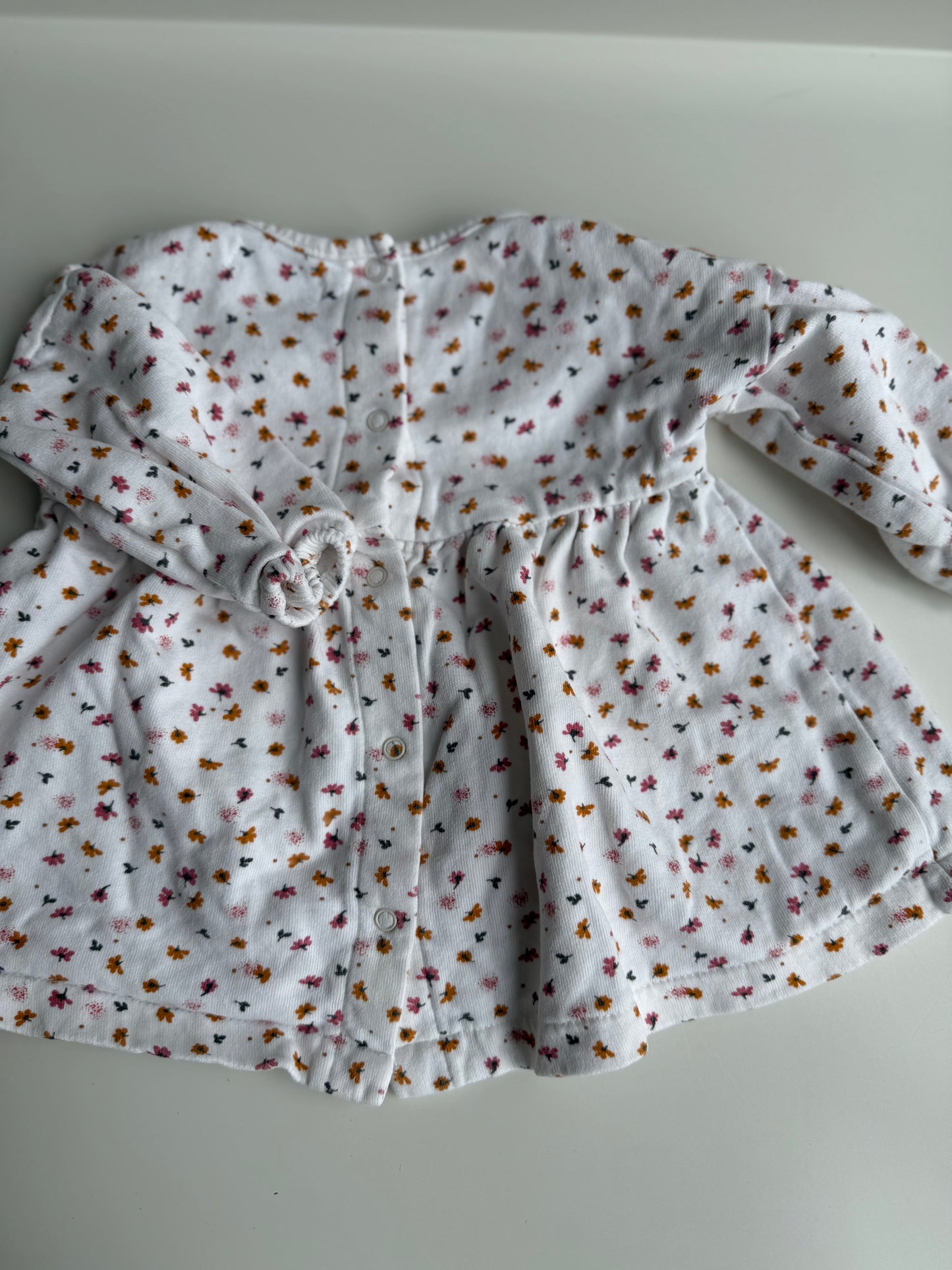 VERBAUDET Kleid Blümchen weiß 62/68