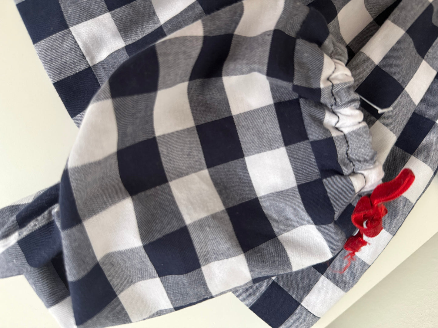 BEATRICE & GEORGE Kleid blau weiß kariert 62/68