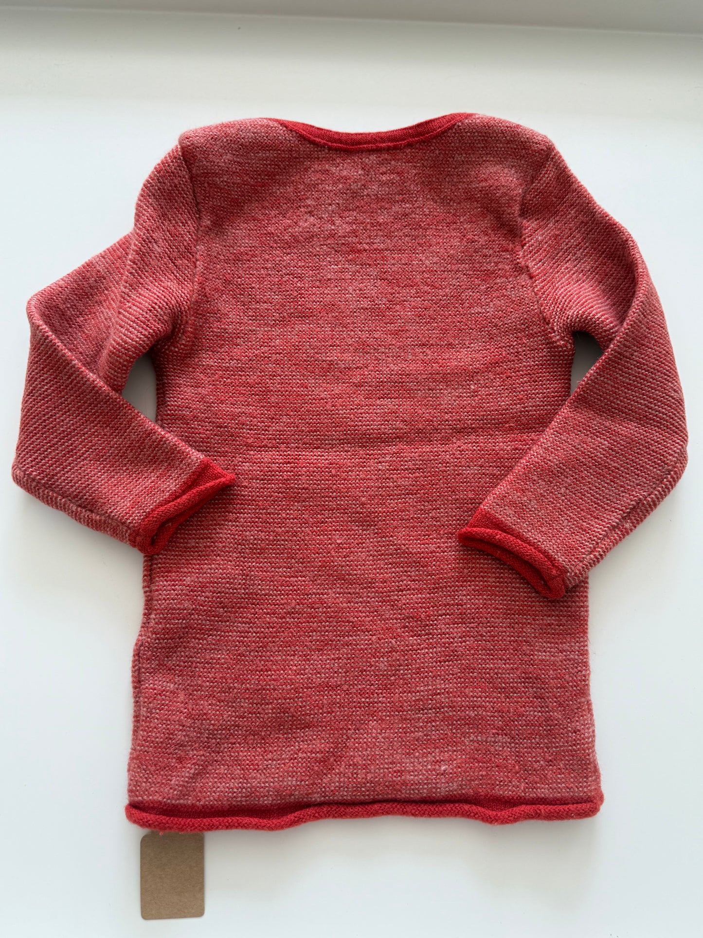 DISANA Pullover Schurwolle rot 86/92