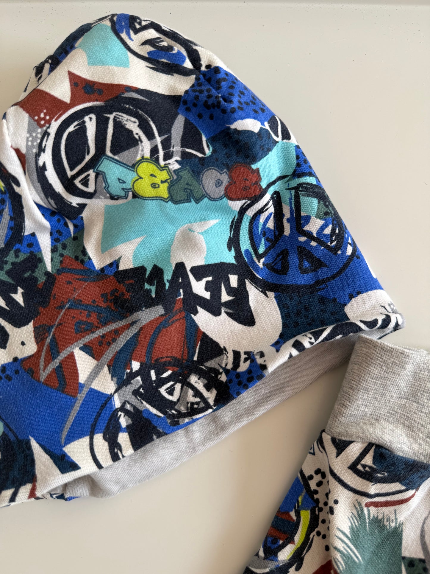 HANDMADE Set Hose und Mütze bunt 62/68