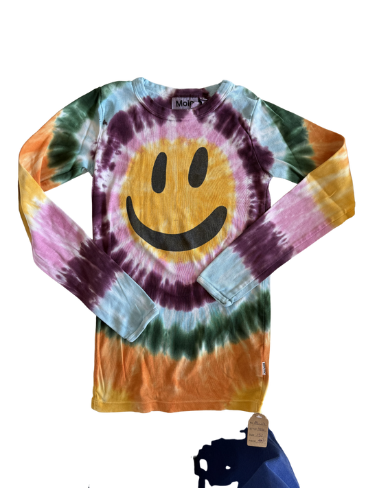 MOLO Langarmshirt Smiley Batik bunt 152