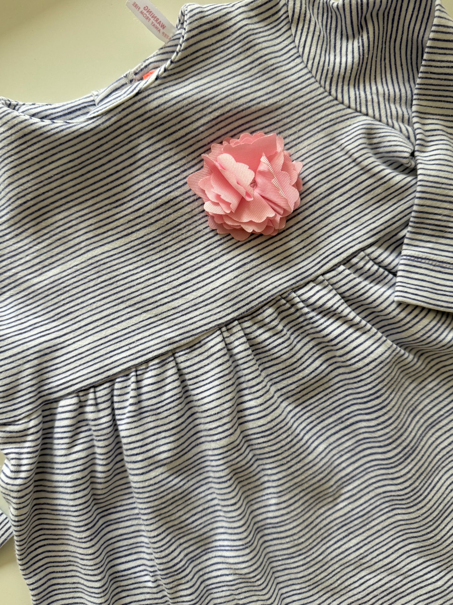 JOULES Kleid blau weiß gestreift Blume 74