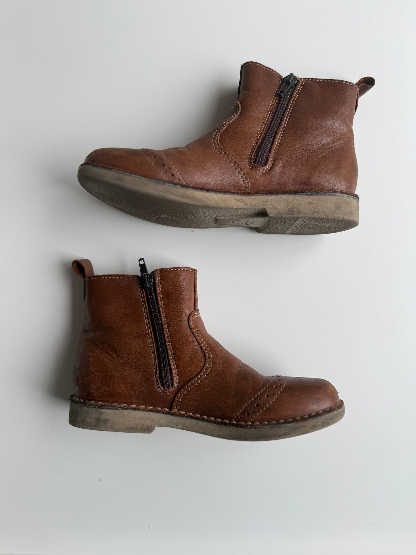 RICOSTA Stiefeletten Chelsea Boots Schuhe Leder braun 32