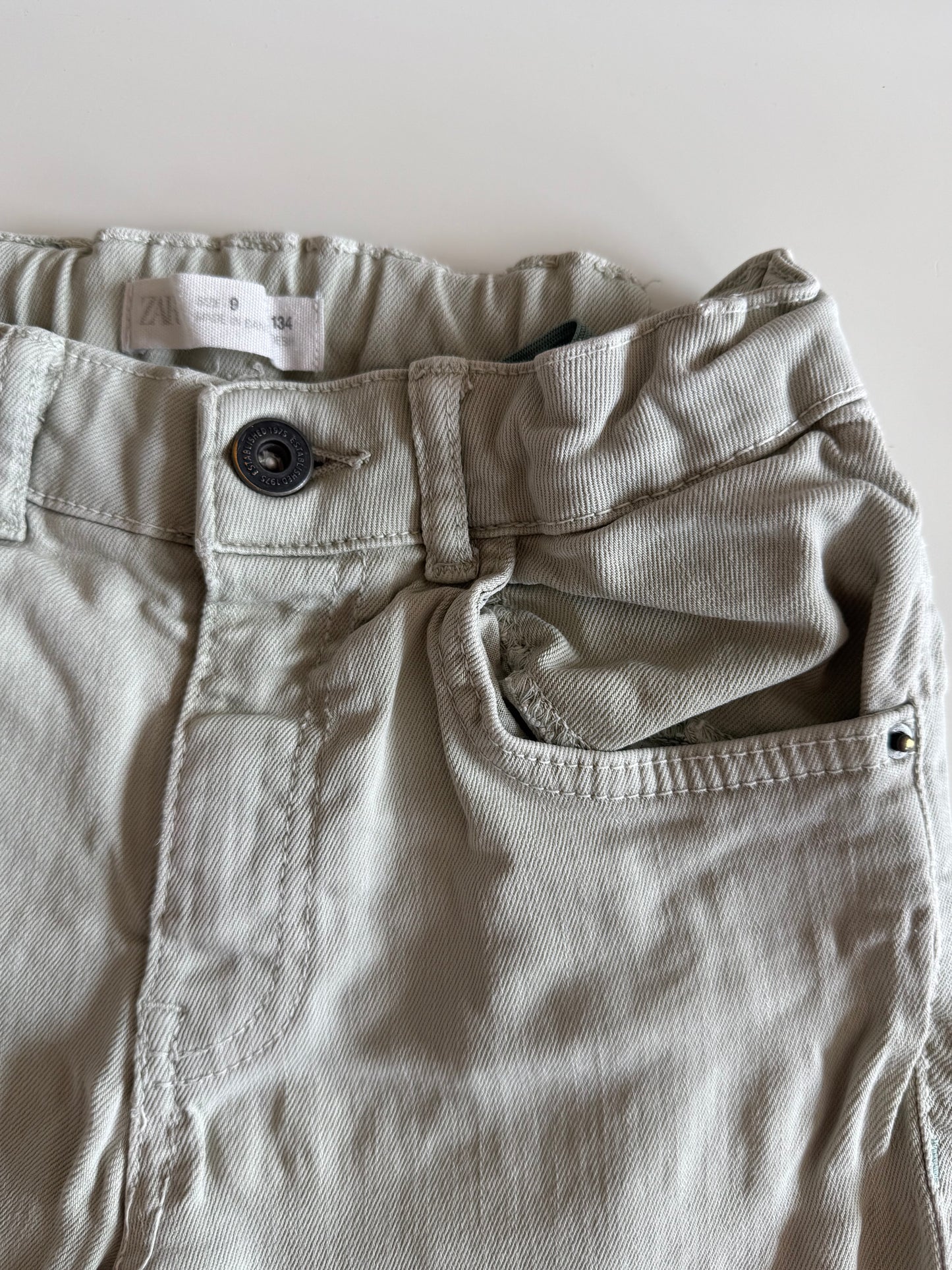 ZARA Jeans Shorts mintgrün 134