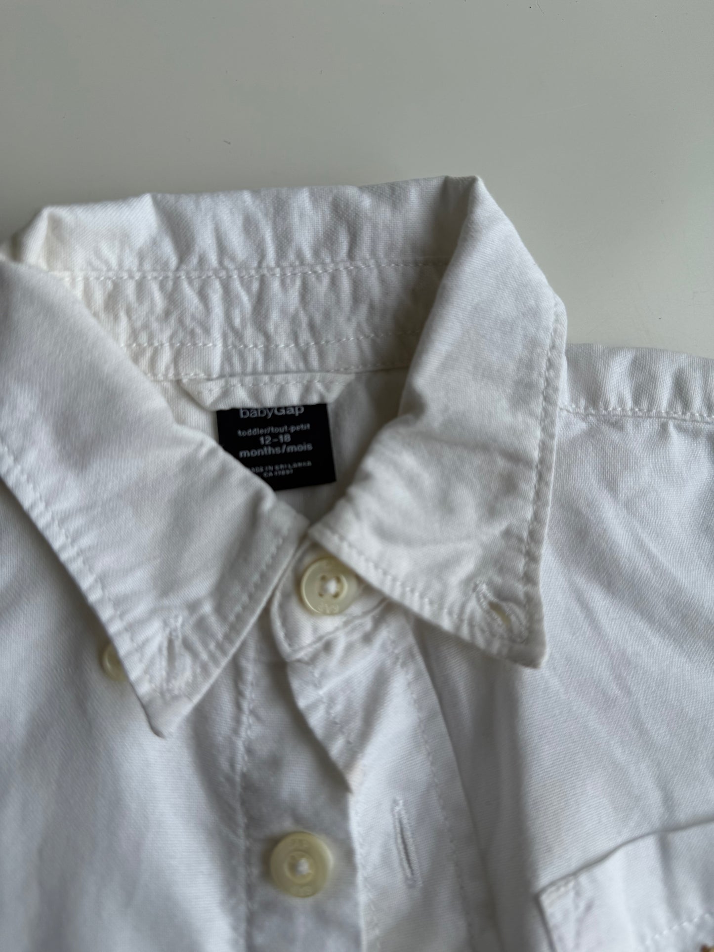 GAP Hemd Oxford Bärchen weiß 80/86