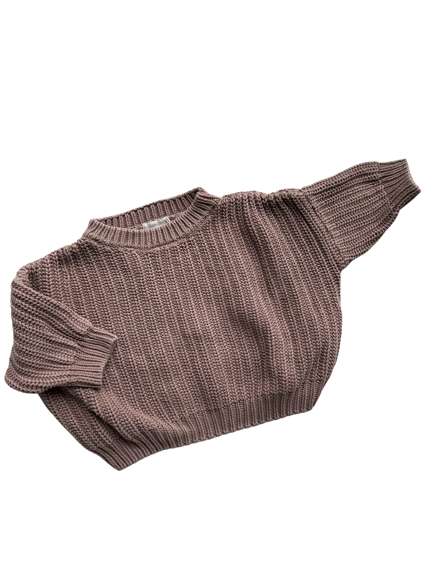 YUKI Pullover Ripp braun 80