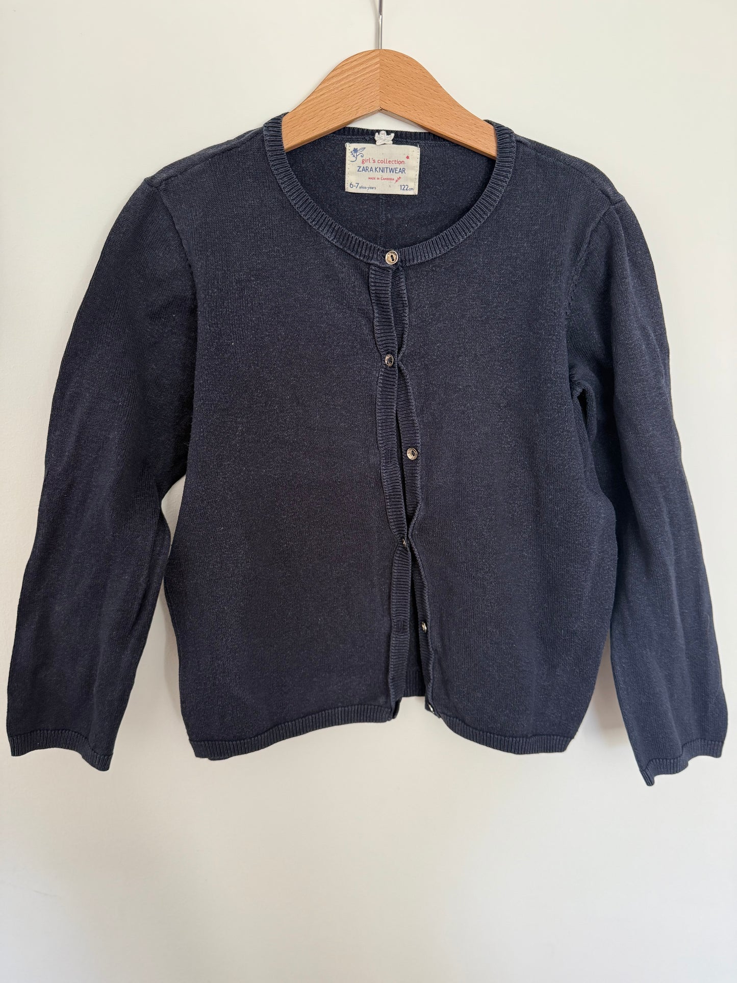 ZARA Strickjacke dunkelblau 122