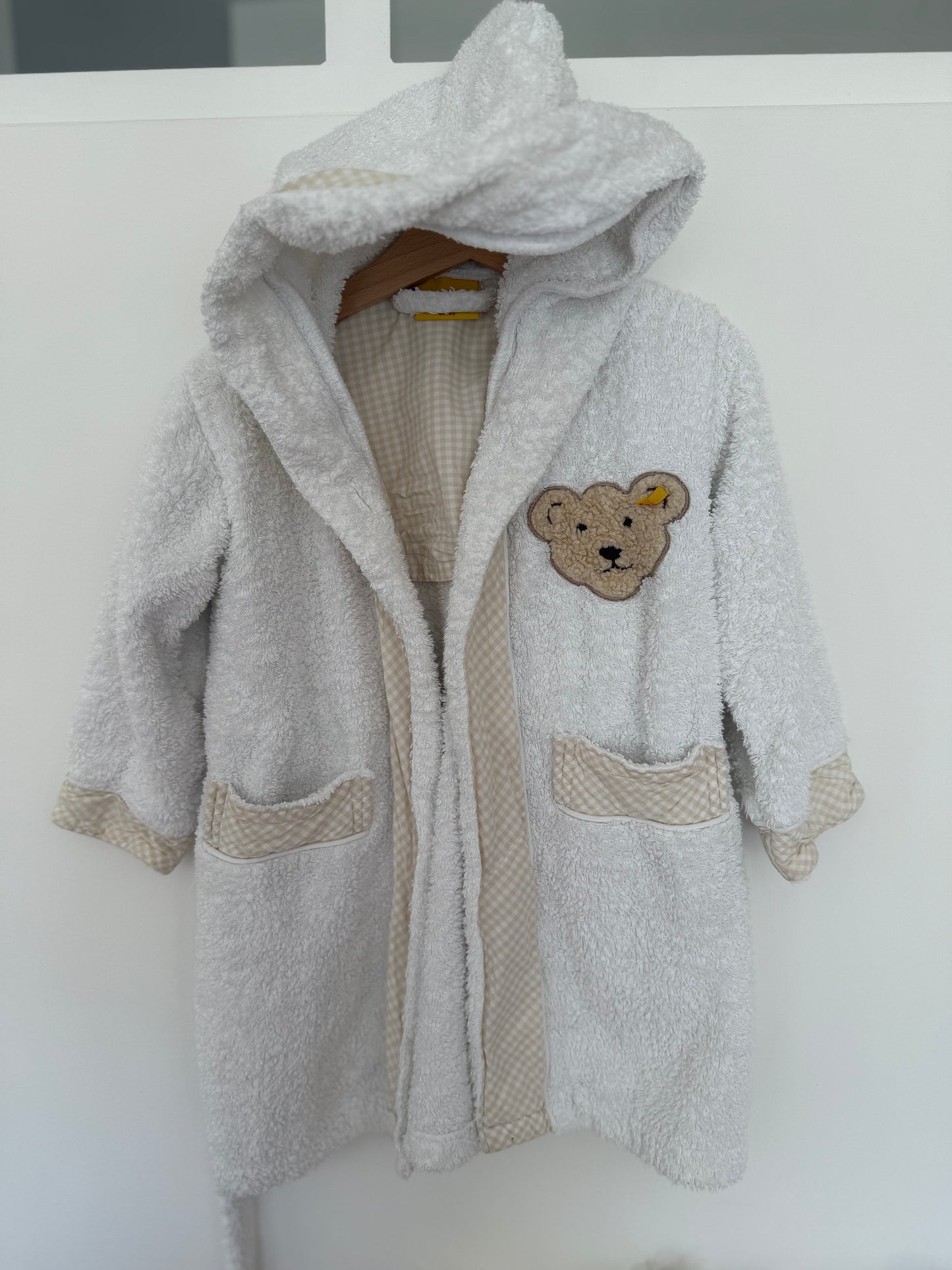 STEIFF Bademantel weiß Bärchen 86/92