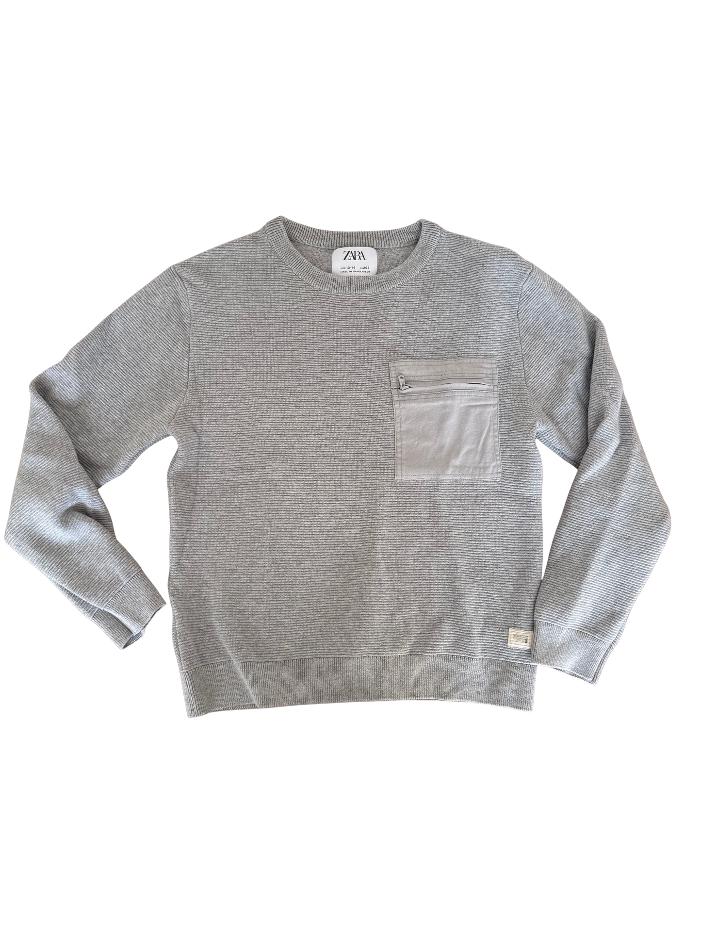 ZARA Pullover Strick grau 164