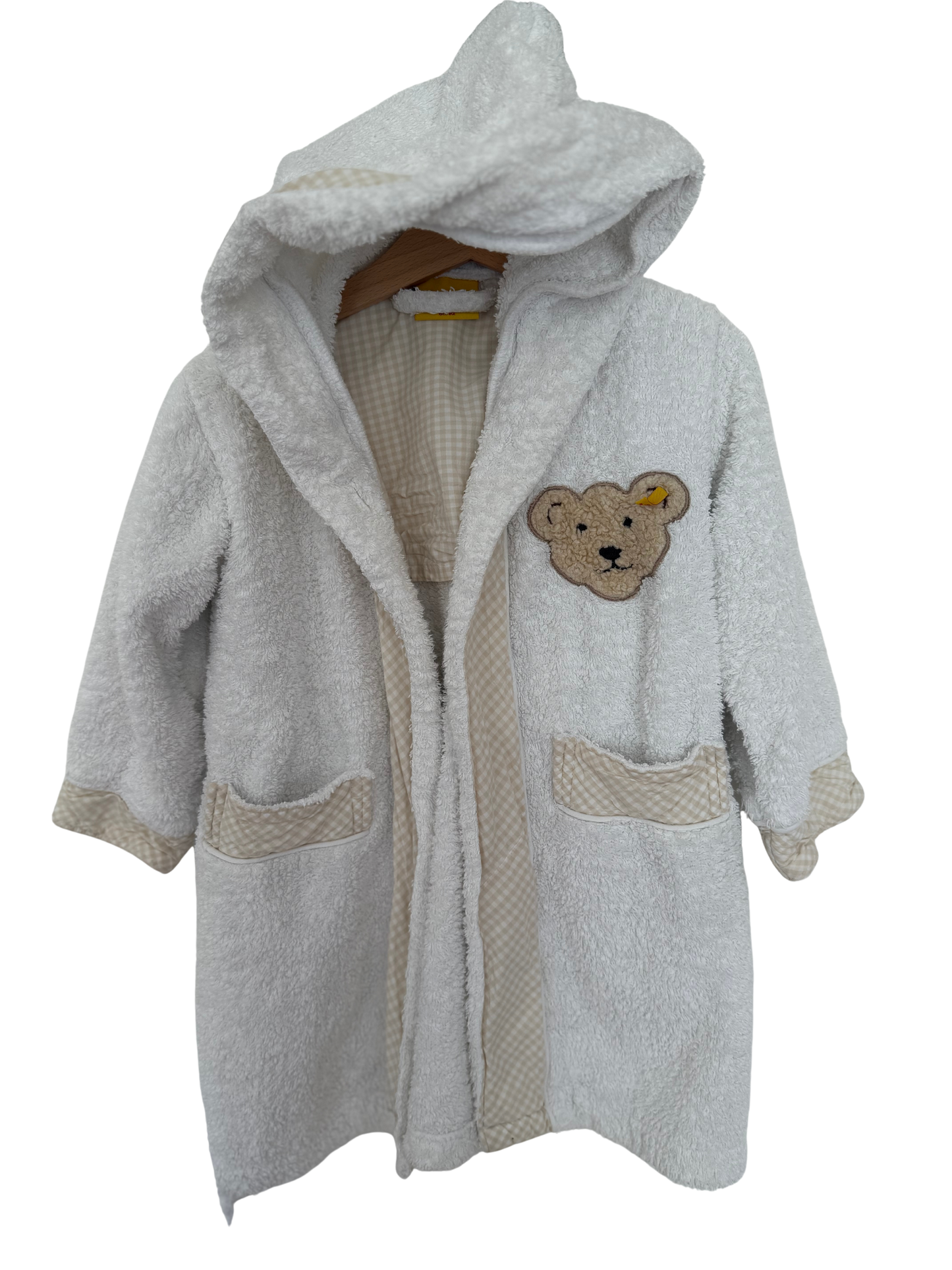 STEIFF Bademantel weiß Bärchen 86/92