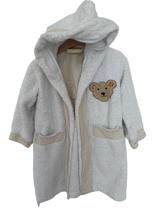 STEIFF Bademantel weiß Bärchen 86/92