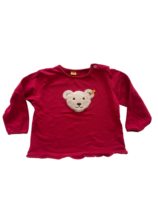 STEIFF Oberteil rot mit Quietschbär 86