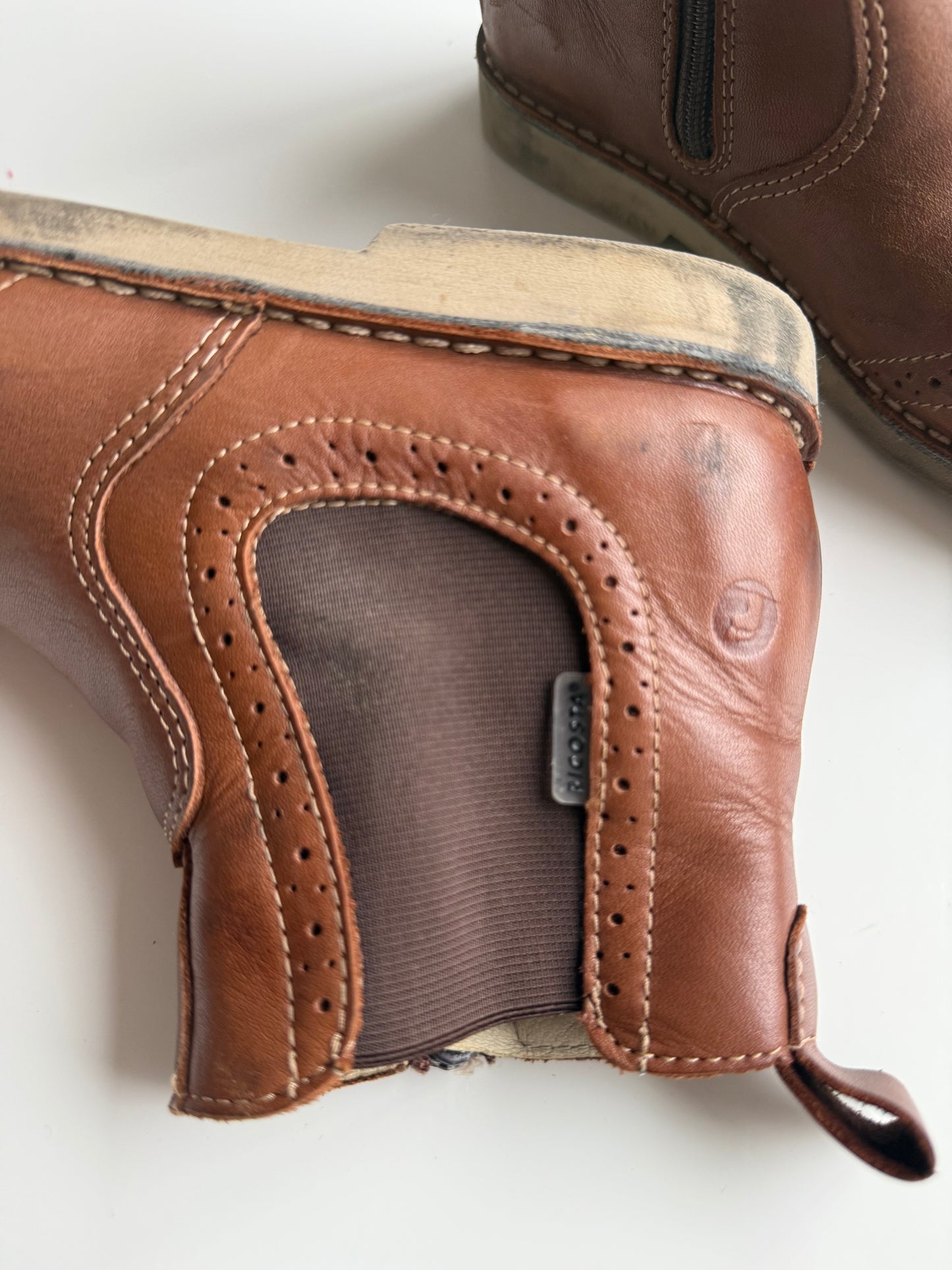 RICOSTA Stiefeletten Chelsea Boots Schuhe Leder braun 32