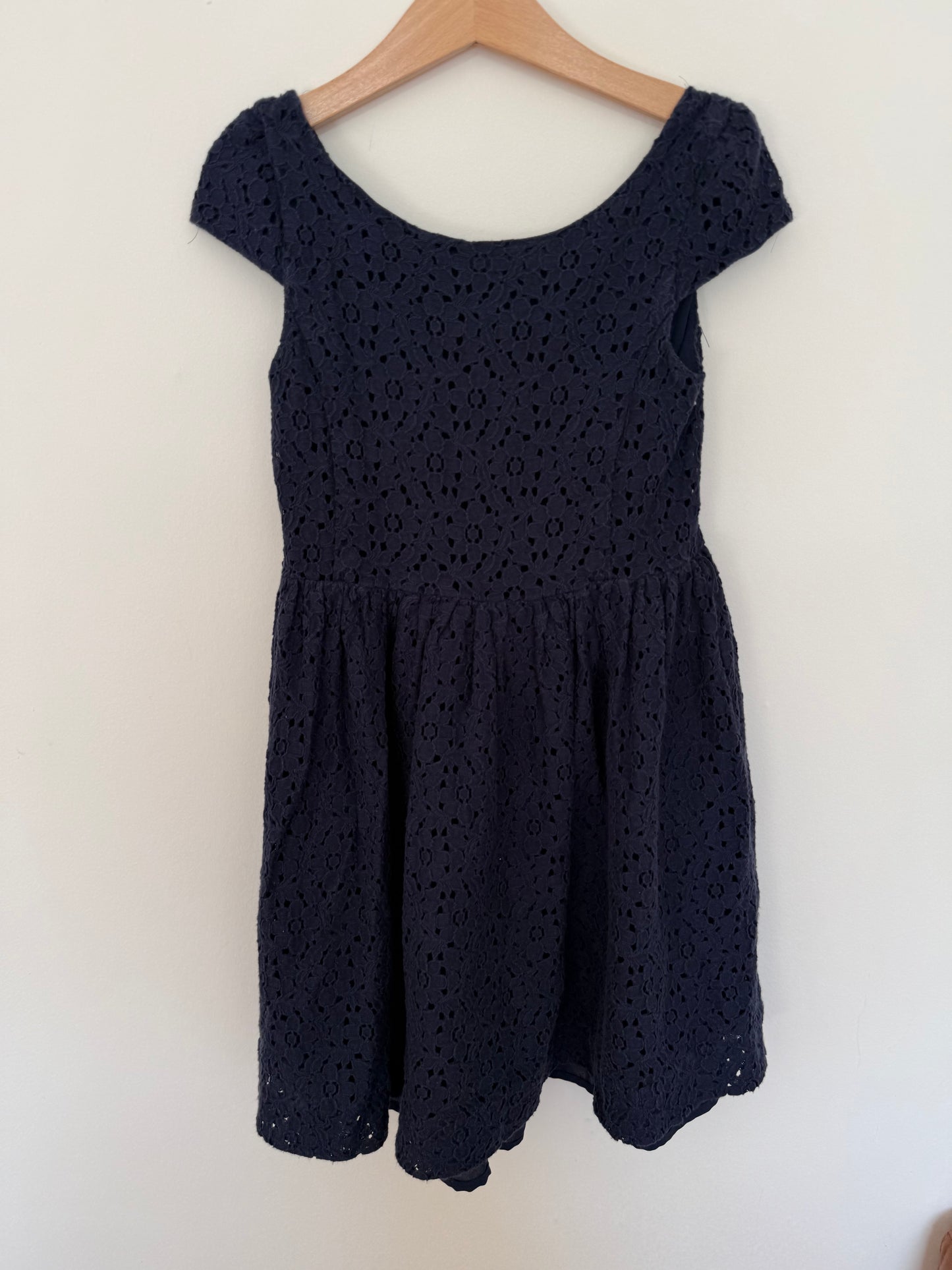 RALPH LAUREN Kleid Spitze dunkelblau festlich 116