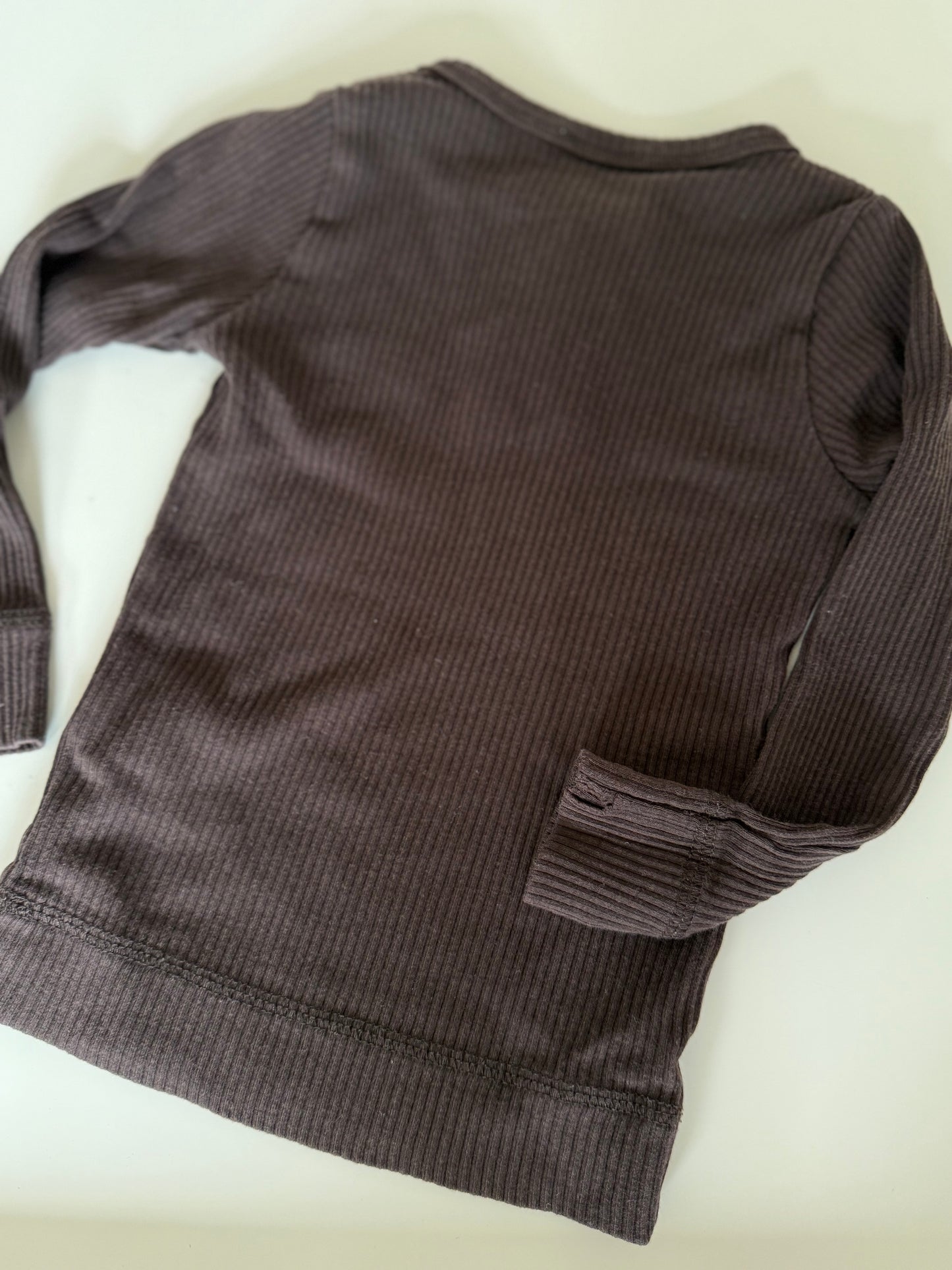 MARMAR Langarmshirt Ripp braun 86