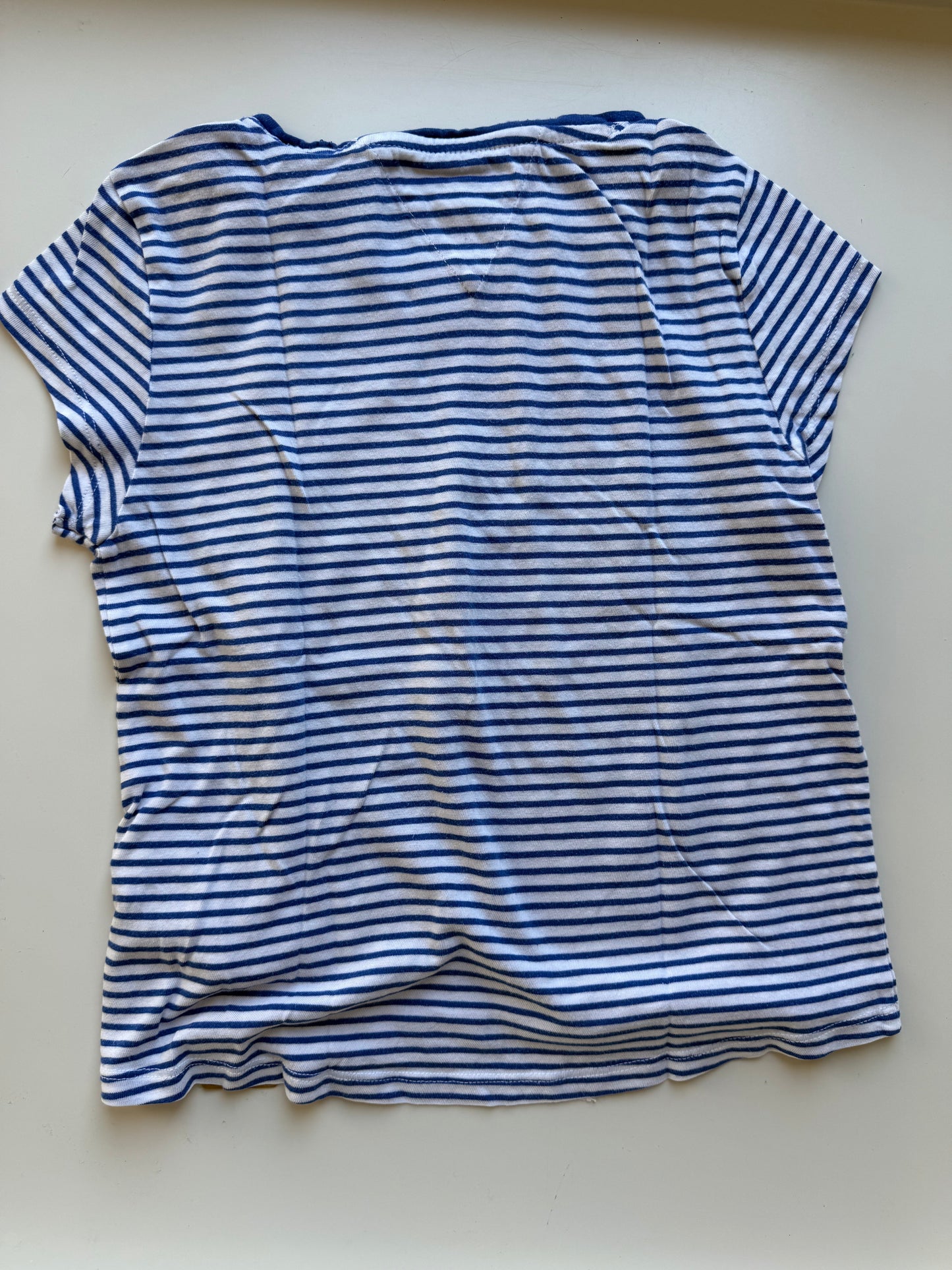 TOMMY HILFIGER T-Shirt blau weiß gestreift 128