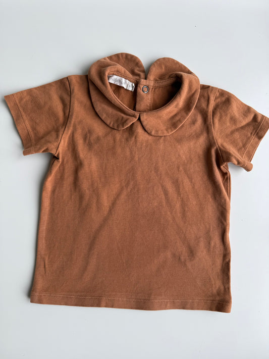 PHIL & PHAE T-Shirt braun Kragen 74