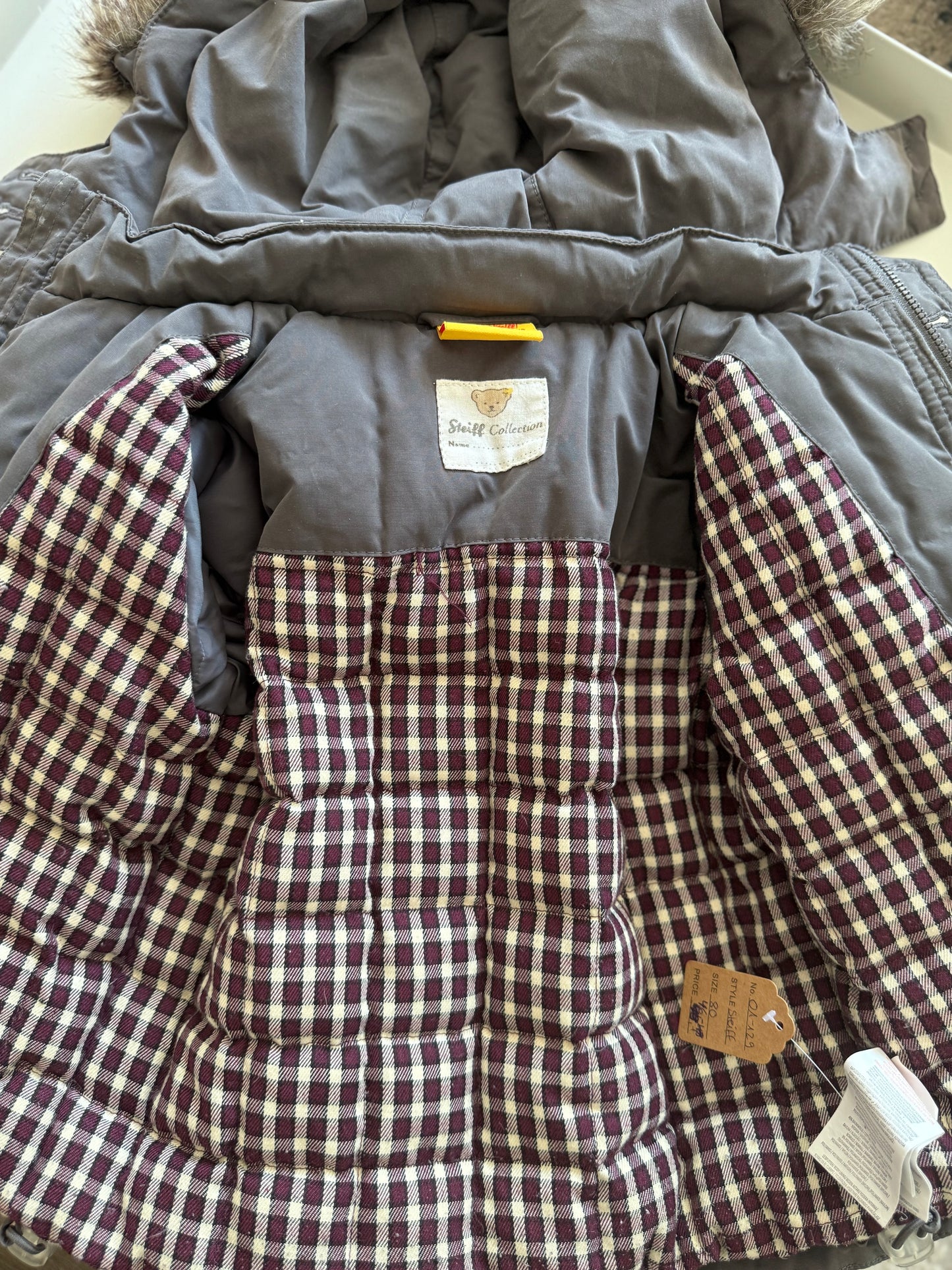 STEIFF Daunenjacke grau warm gefüttert 80