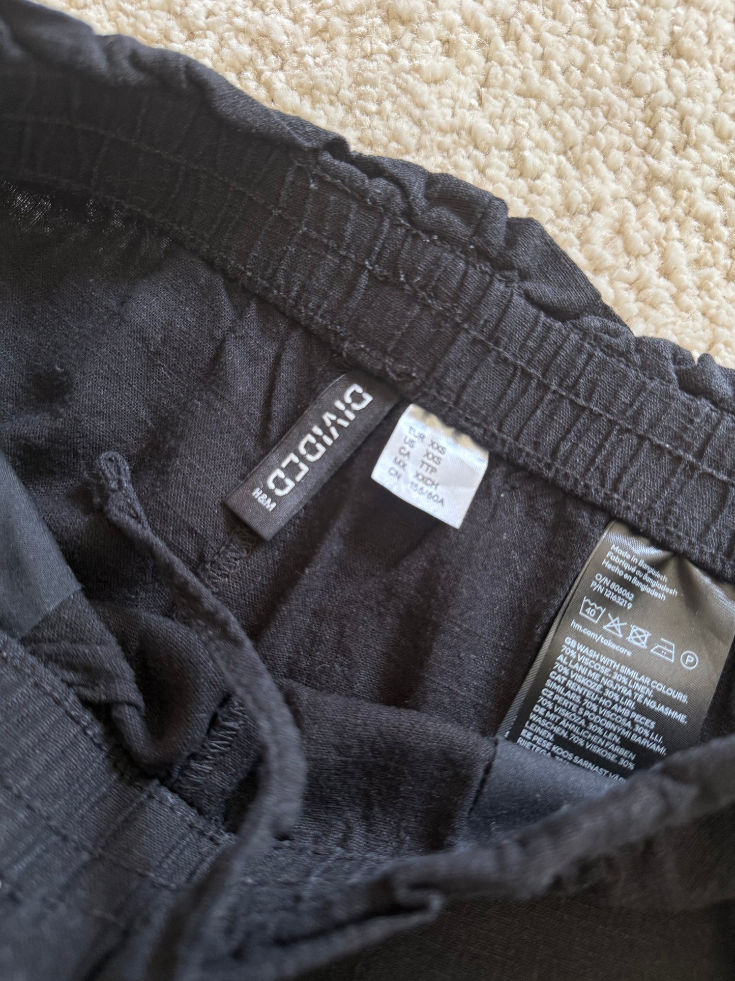 H&M Leinenhose schwarz 164/168