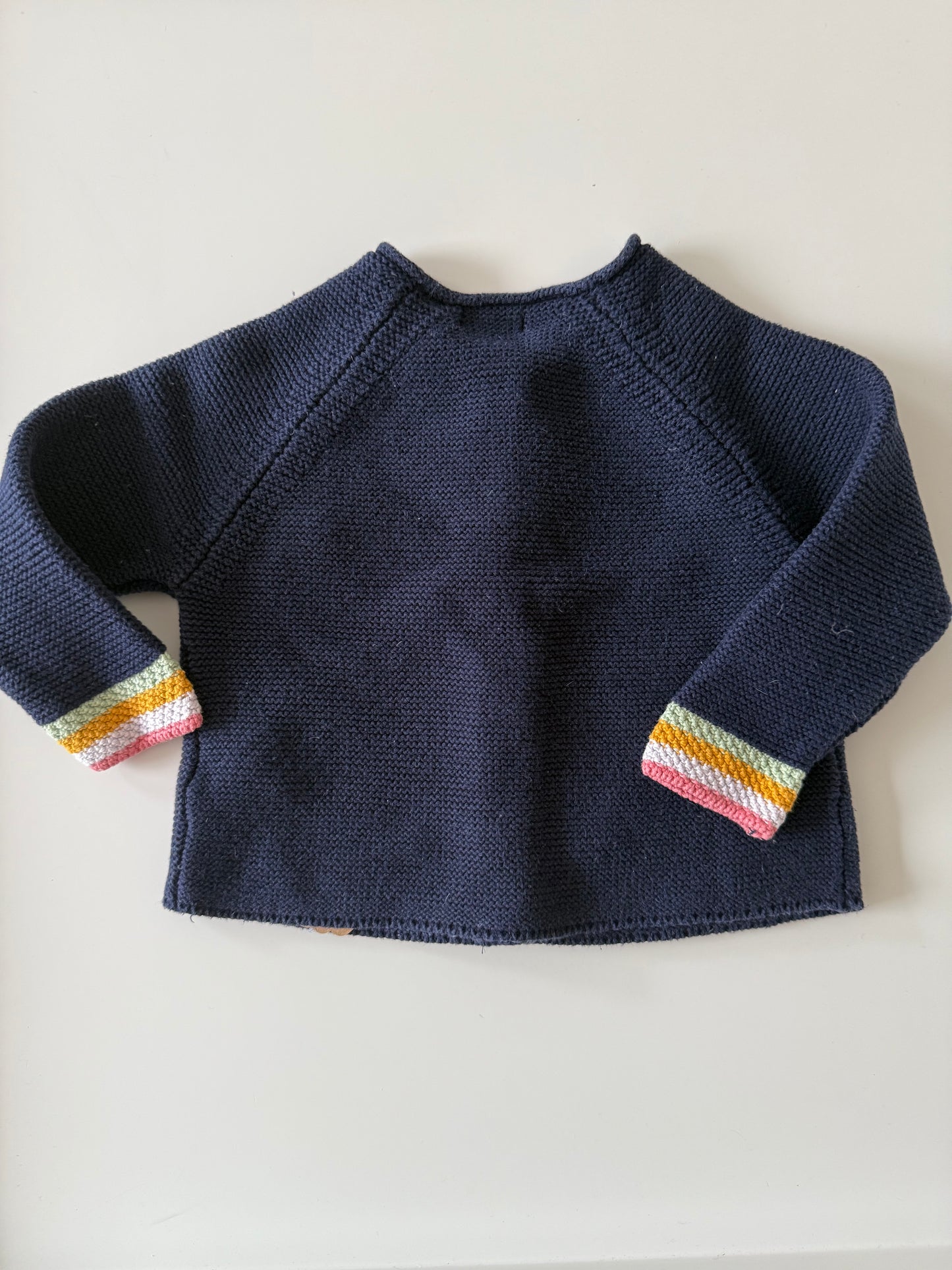 NEXT Strickjacke Bestickt dunkelblau 62/68