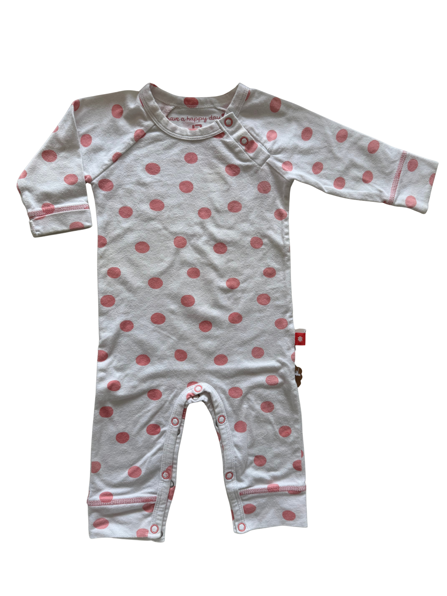 LITTLE LABEL Strampler weiß rosa 56