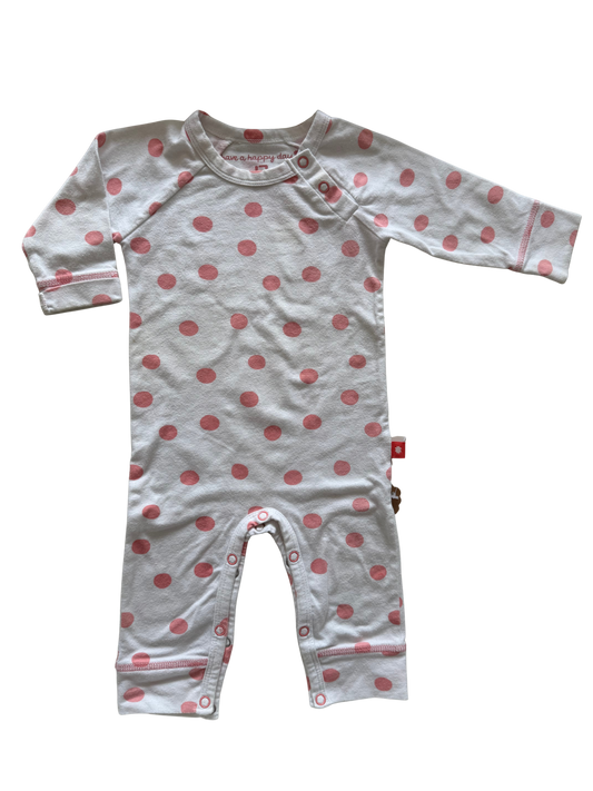 LITTLE LABEL Strampler weiß rosa 56