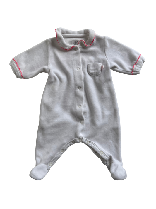 PETIT BATEAU Strampler Nicki weiß neon pink 50