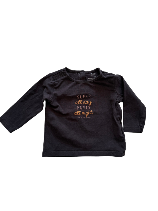 CUDDLES & SMILES Langarmshirt grau 68