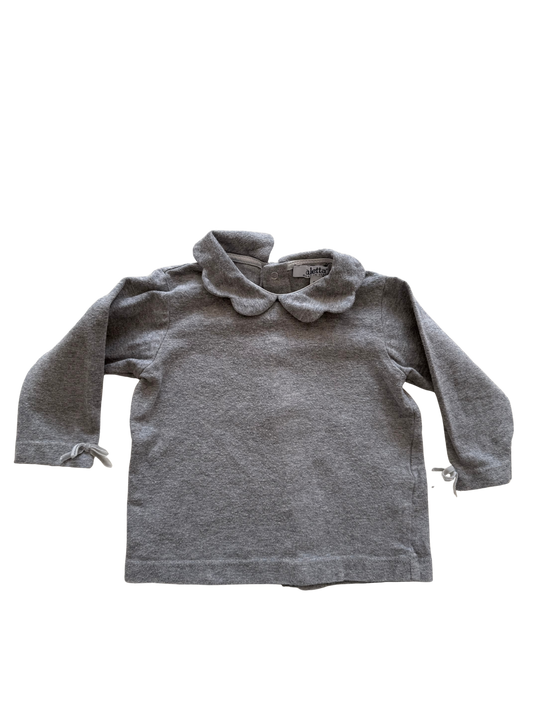 ALETTA Langarmshirt grau 62/68