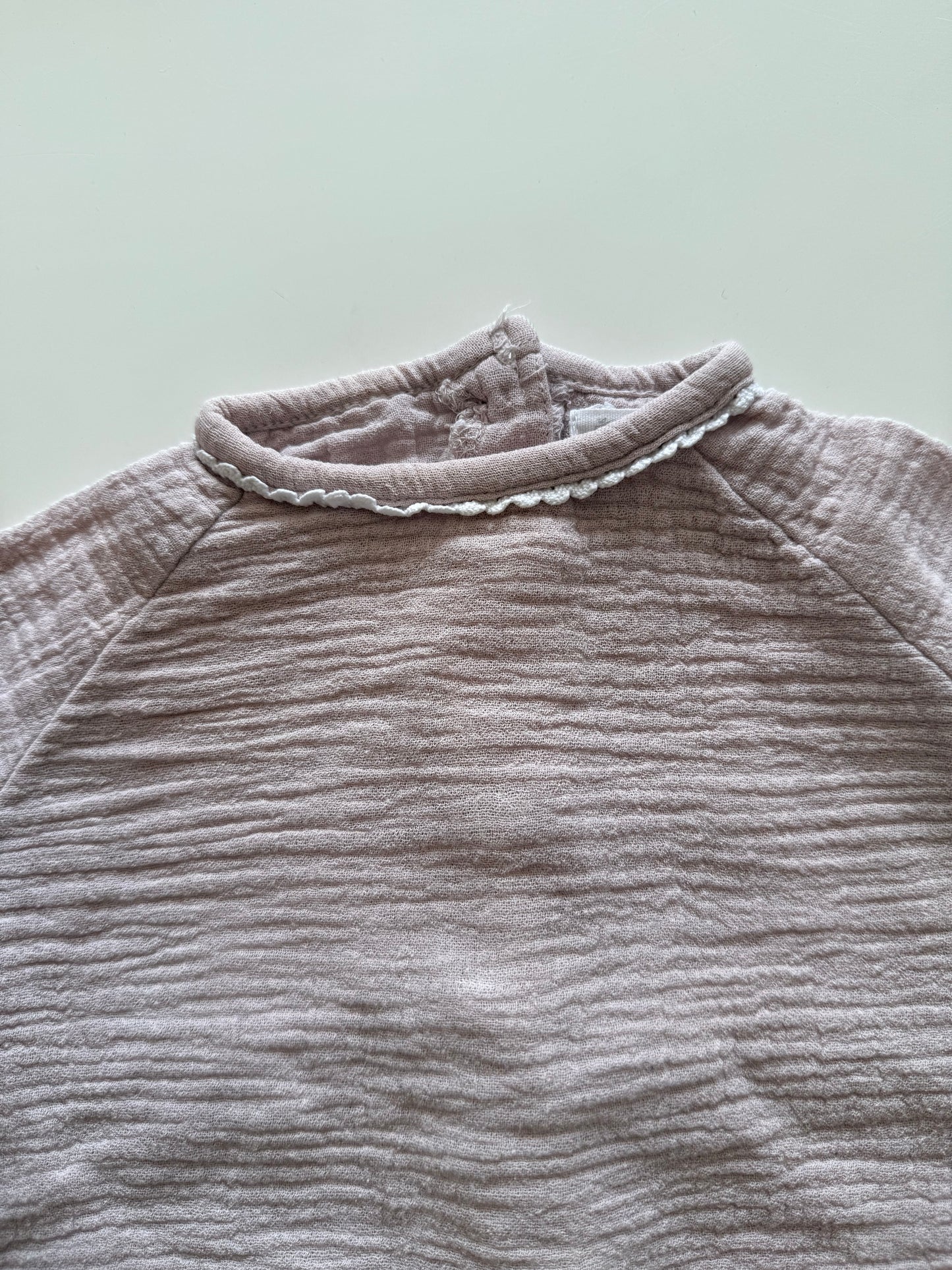 LEEVJE Bluse taupe grau braun 62/68