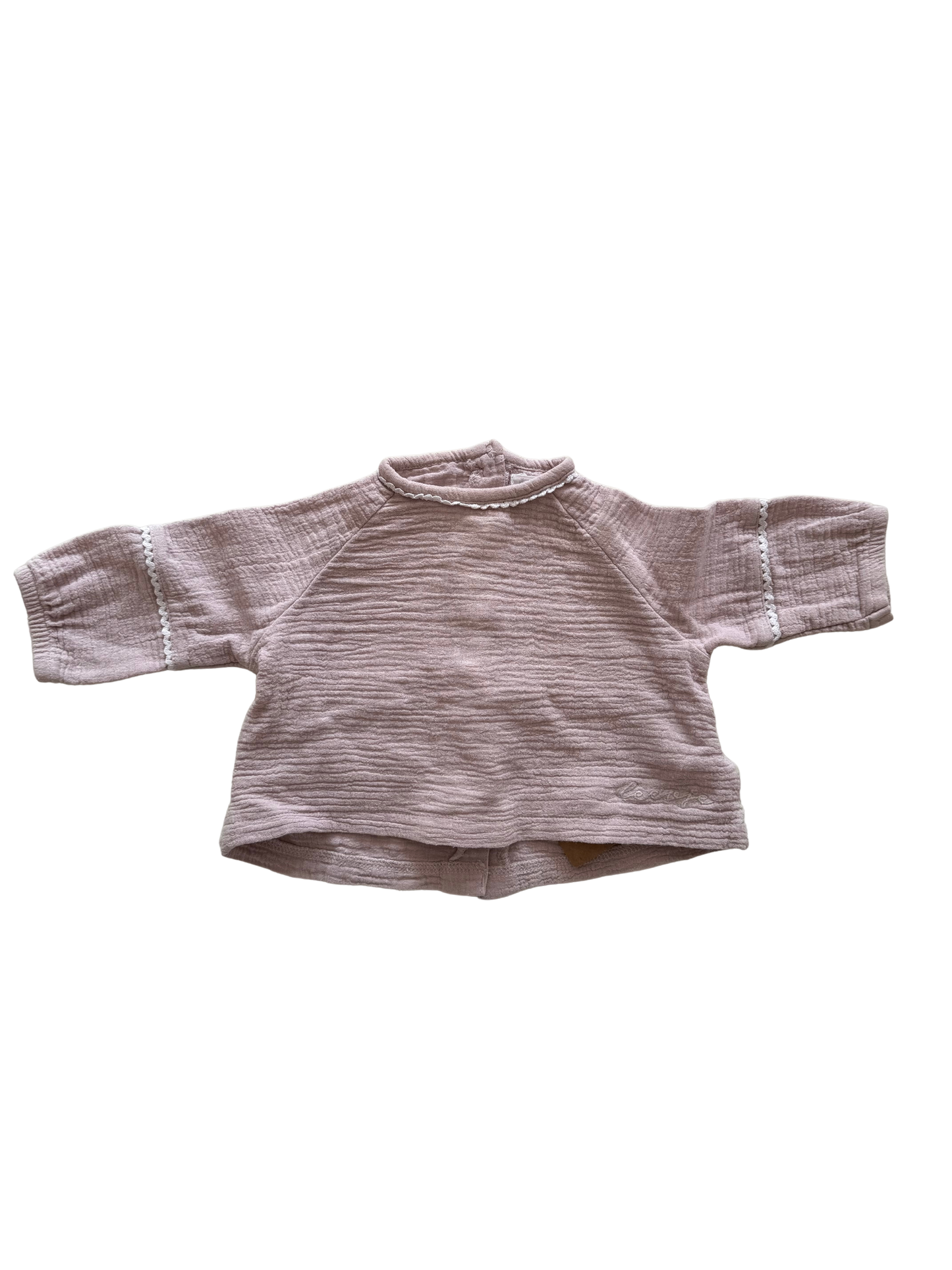 LEEVJE Bluse taupe grau braun 62/68