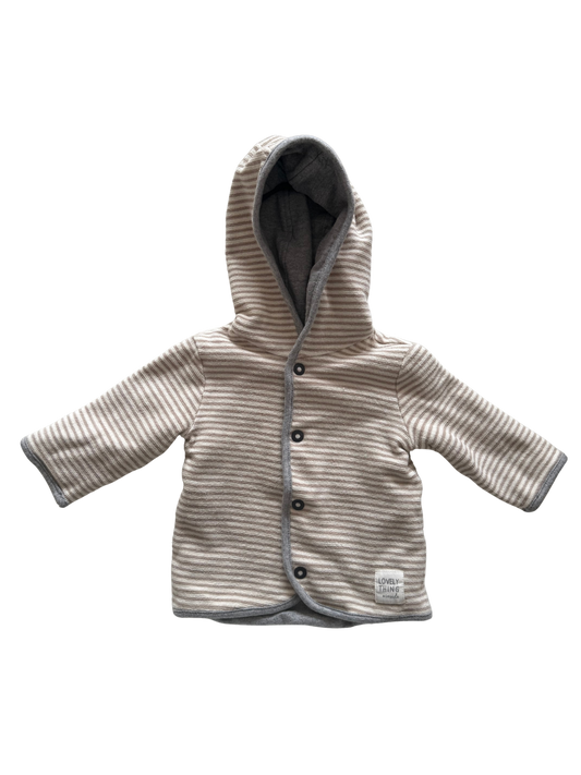 TOPOMINI Jacke pure Collection braun grau weiß 68