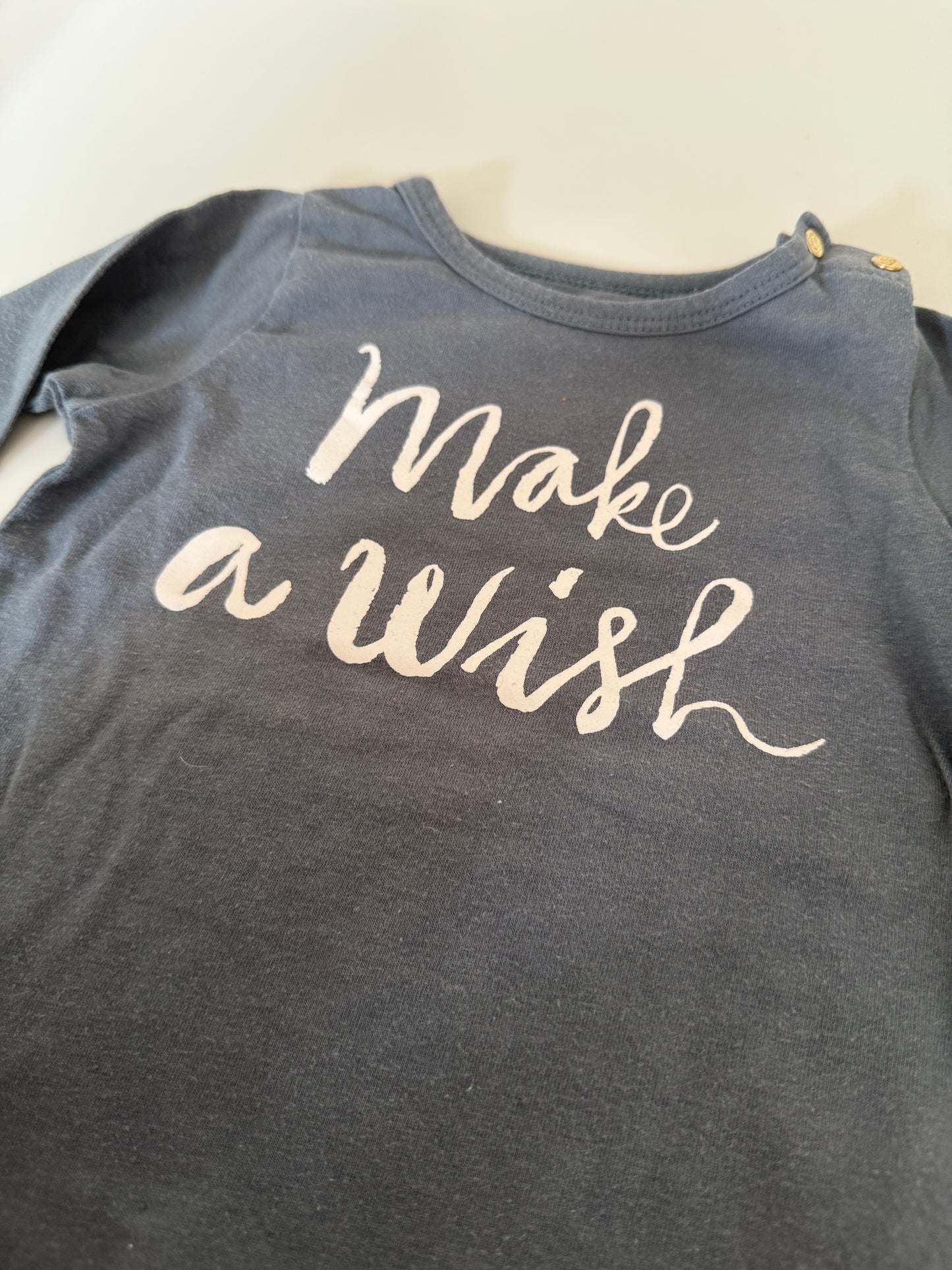 TUMBLE N DRY Langarmshirt Make a wish grau 68
