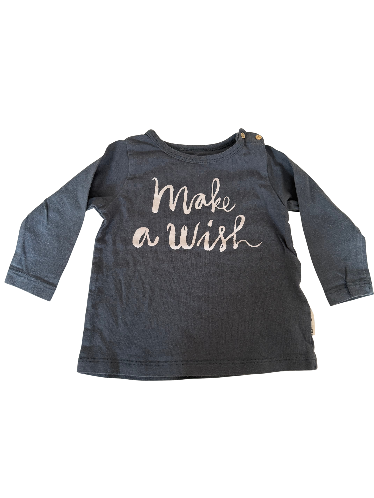 TUMBLE N DRY Langarmshirt Make a wish grau 68
