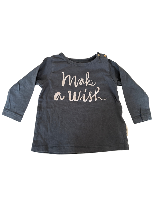 TUMBLE N DRY Langarmshirt Make a wish grau 68