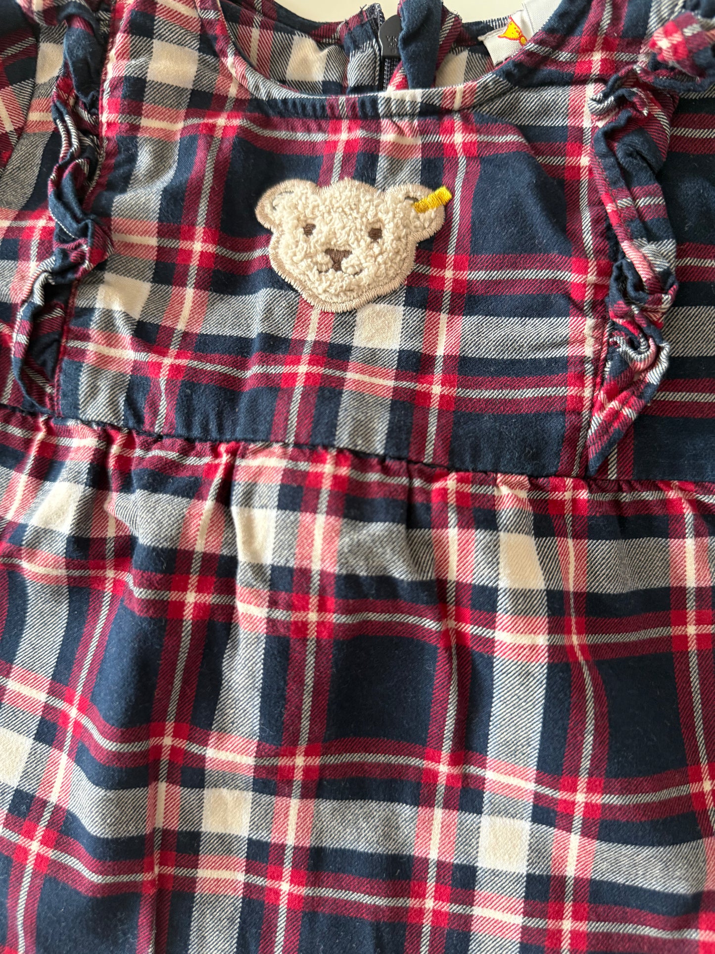 STEIFF Bluse kariert mit Bärchen 62