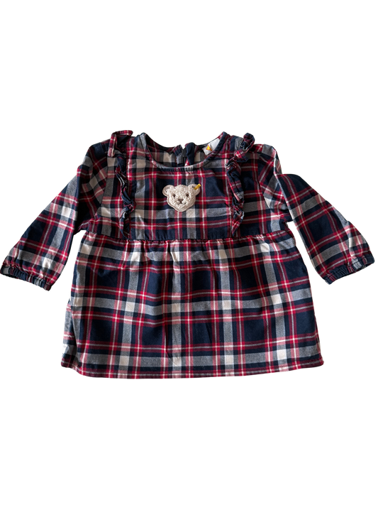 STEIFF Bluse kariert mit Bärchen 62