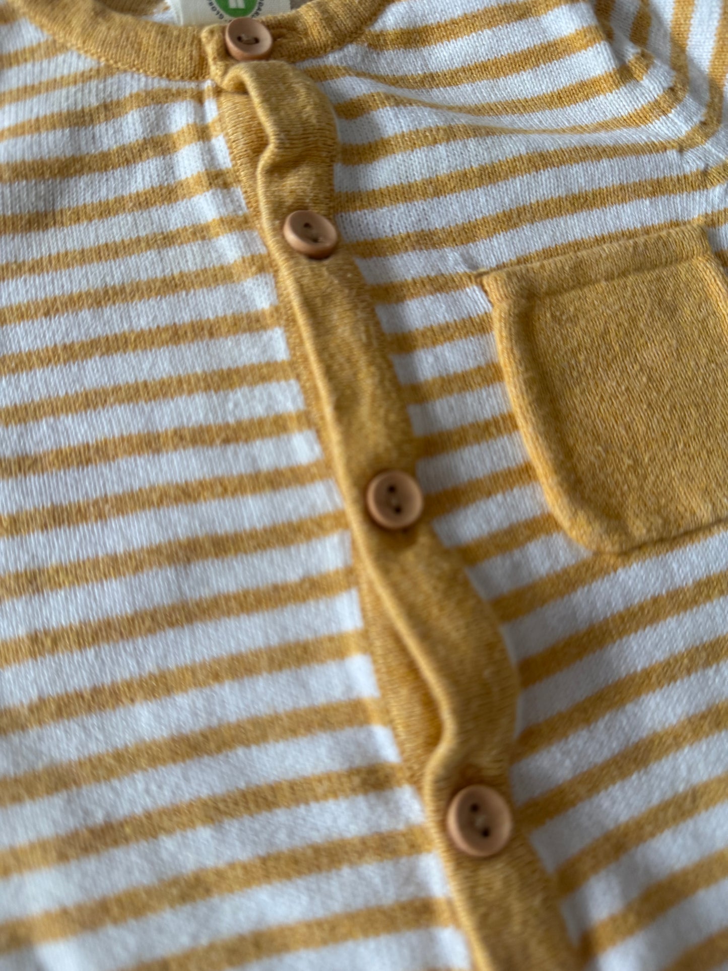 ALANA Strickstrampler gelb weiß 62