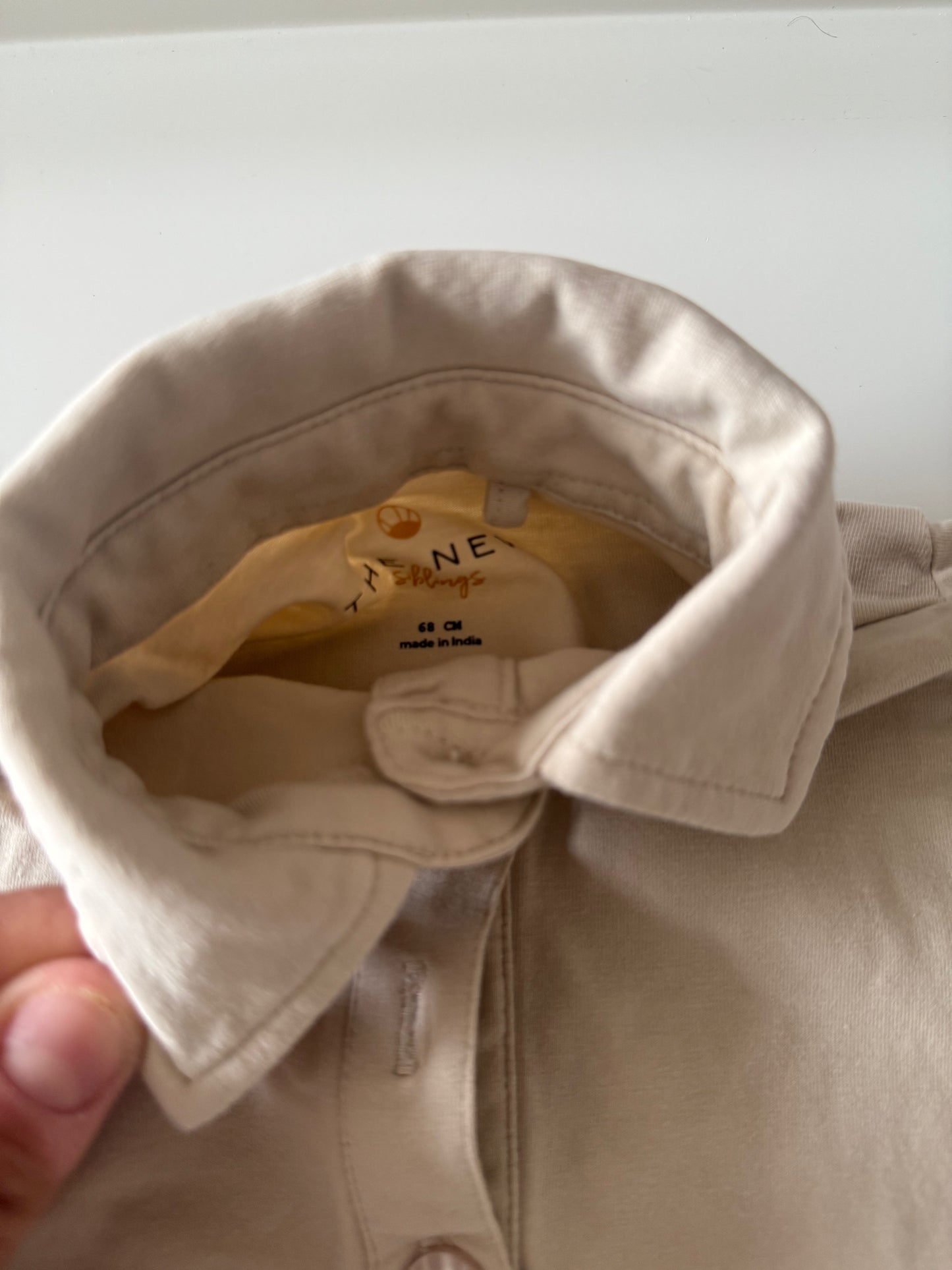 THE NEW SIBLINGS Body beige mit Kragen 68