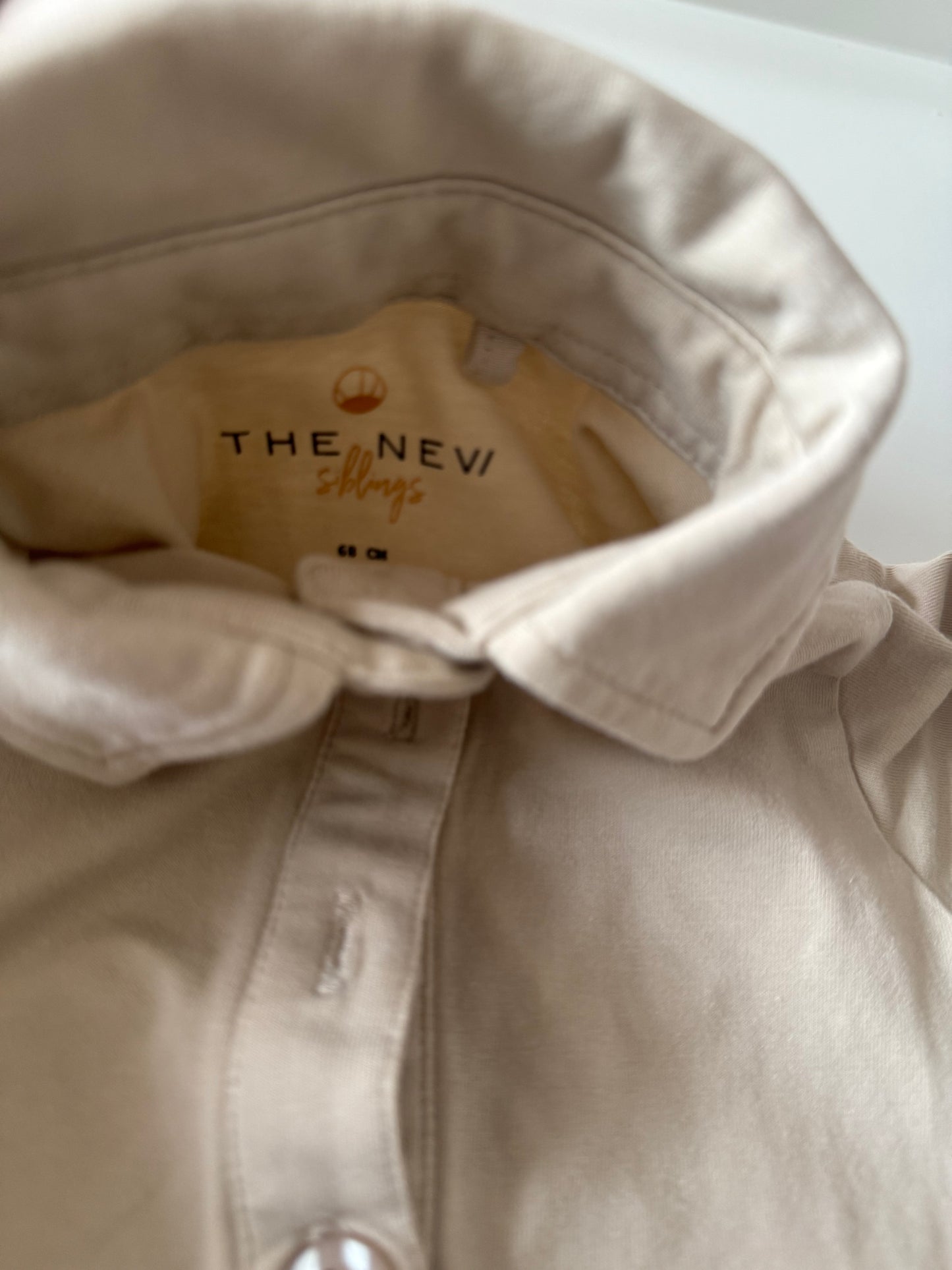 THE NEW SIBLINGS Body beige mit Kragen 68