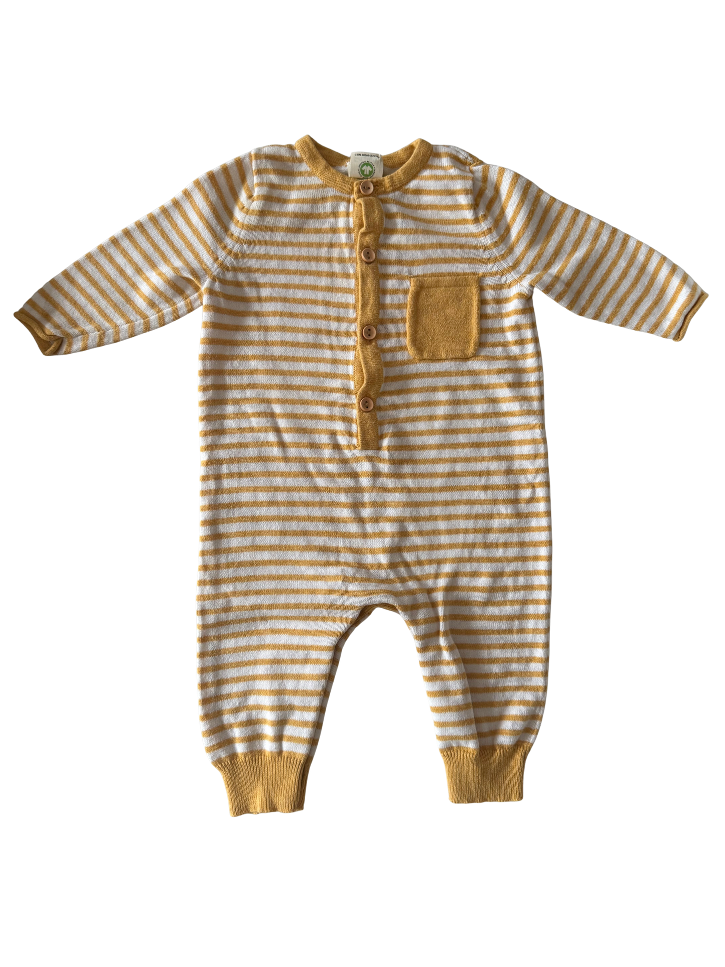 ALANA Strickstrampler gelb weiß 62