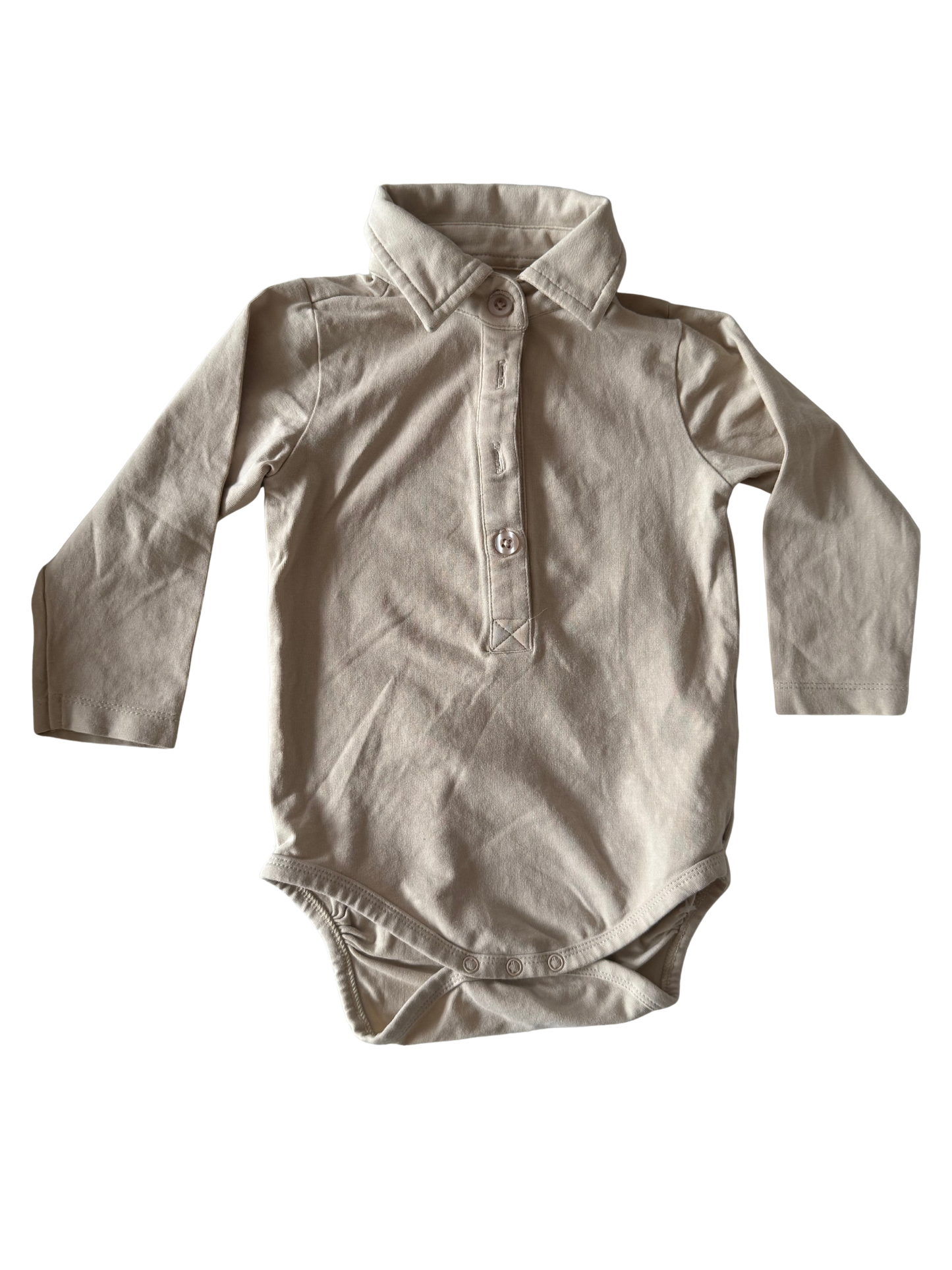 THE NEW SIBLINGS Body beige mit Kragen 68