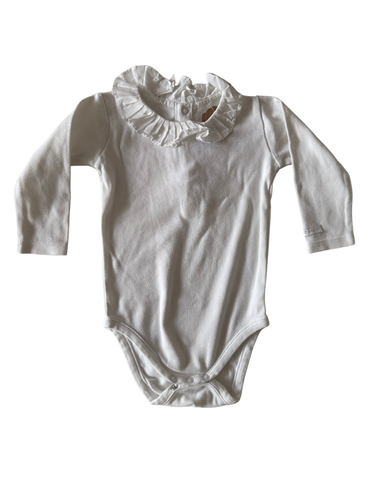 JACADI Body weiß mit Kragen 62/68